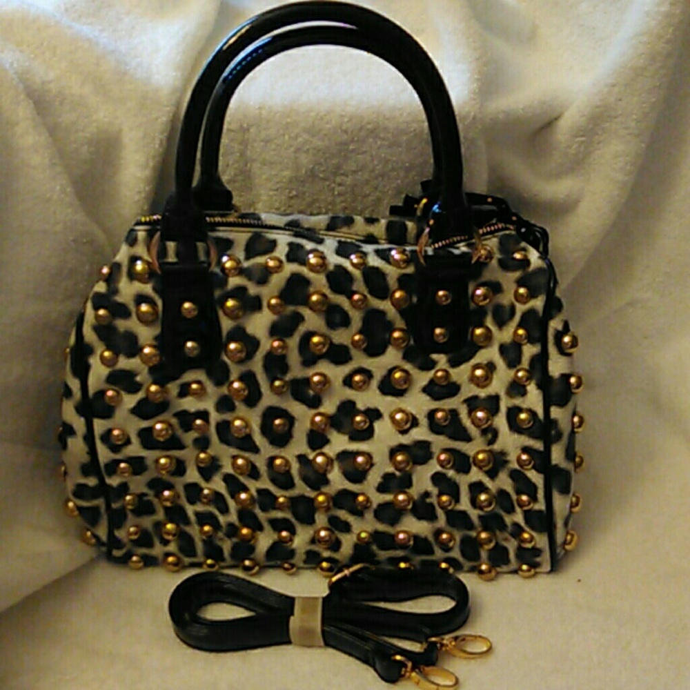 Leopard print satchel